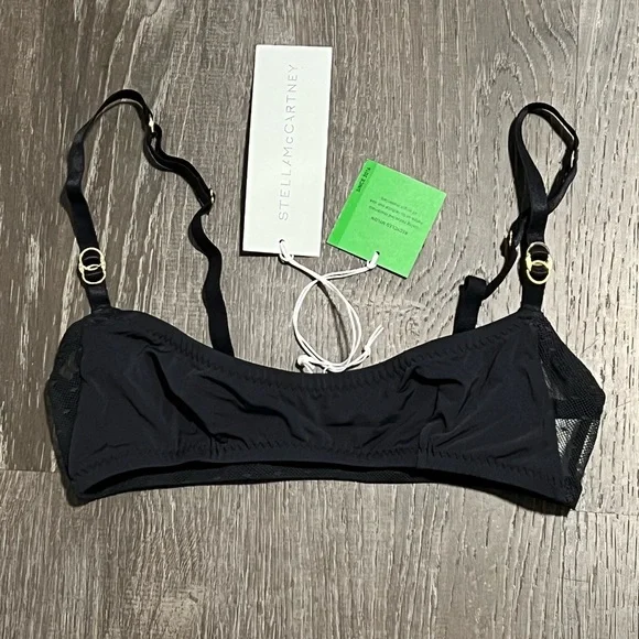 STELLA MCCARTNEY**Black Annabelle Dashing Bralette + Underwear Small**$189 - Picture 4 of 10